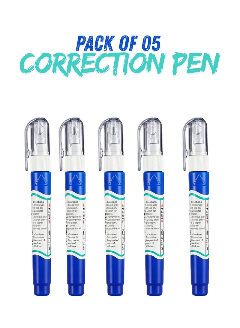 Pentel ZL62 Fine Point Metal Tip Correction Pen 7 ml - Image 1